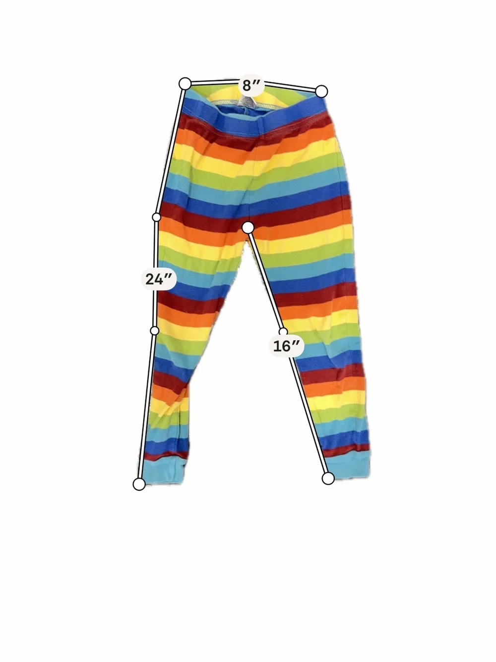 Leveret Kids Rainbow Stripe Pajama Set Size 6 Long Sleeve Colorful PJs